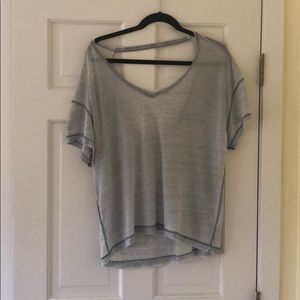 Soft Free People open back blue t-shirt